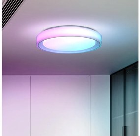 Plafonieră LED RGB dimabilă Solight WO8015 FLOCO LED/30W/230V+RGB/6W d. 40 cm + telecomandă