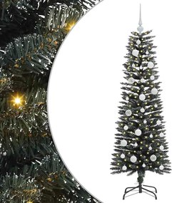 vidaXL Brad de Crăciun artificial Verde 120 cm PVC și Plastic și Oțel