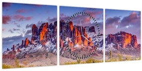 Tablou - Munții din Arizona (cu ceas) (90x30 cm)