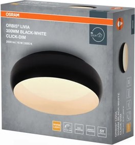 Osram - plafonieră LED dimabilă ORBIS LIVIA LED/16W/230V, diametru 30 cm, negru/alb