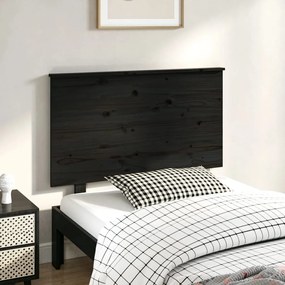 Tablie de pat, negru, 94x6x82,5 cm, lemn masiv de pin 1, Negru, 94 x 6 x 82.5 cm