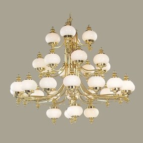 Candelabru XXL design LUX Nostalgie Chandelier LU 1319/4+8+16+8+4+1 MS/328,329op glanz OR