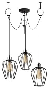 Lustră pe cablu TEL 3xE27/40W/230V