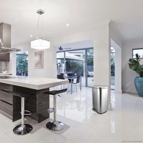 Coș de gunoi cu pedală soft-close Spirella Akira 50 l, oțel inoxidabil periat, 50 l