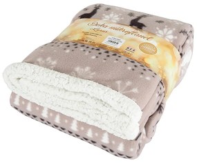 B.E.S. Petrovice Pătură din lână Buffalo Fulgigri-alb, 150 x 200 cm