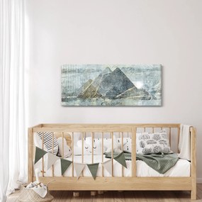 Tablou - Piramide în filtru albastru (120x50 cm)