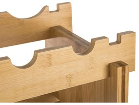 Raftier de vin din bambus G21, 72 sticle