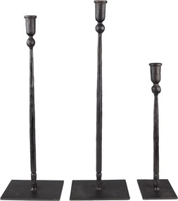 Set 3 suporturi de lumanari, din metal, H35 / 49 / 52 cm