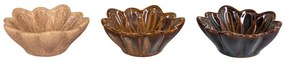 Bol ceramic, bej/maro/maro închis, ø8,5x3,5 cm, 3 bucăți