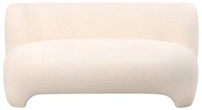 Canapea albă cu tapițerie din țesătură bouclé 142 cm Ardor – Leitmotiv