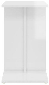 Masa laterala, alb extralucios, 50x30x50 cm, PAL 1, Alb foarte lucios