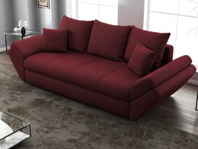 Canapea extensibilă dumonde cu ladă de depozitare si sezut confortabil din spuma high-density, Loana Enjoy Red 250x100 cm