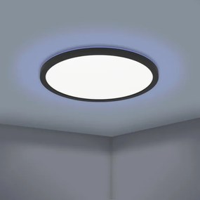 Plafonieră LED RGBW dimabilă ROVITO-Z LED/14,6W/230V negru Eglo 900091