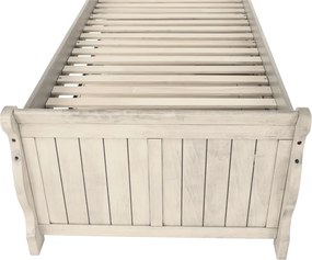Pat cu pat suplimentar, alb antic, 90x200, ANTIKO