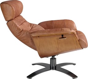 Fotoliu pivotant, functie relax, tapitat cu piele George