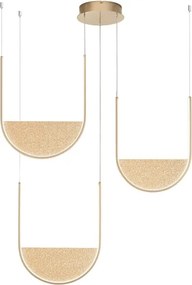 Ondaluce - Lustră LED dimabilă suspendată pe cablu LOTUS LED/70W/230V, finisaj auriu