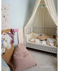 Fotoliu puf pentru copii roz prăfuit Cleo Vintage Nude – Lorena Canals