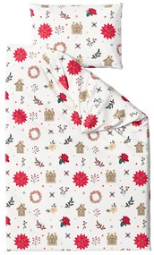 Lenjerie de pat din bumbac CHRISTMAS STAR alb Dimensiune lenjerie de pat: 70 x 90 cm | 140 x 200 cm