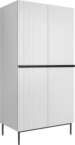 Dulap Nicole100 cm - alb mat / picioare negre