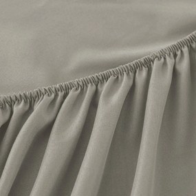 Cearsaf din microfibra MICROVELLE gri deschis 90x200 cm