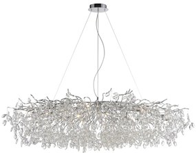 Lustra suspendata design magnific RICICLE crom, 70x150cm