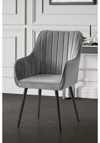 Set de scaune de sufragerie Nova Grey and Black, 2buc.