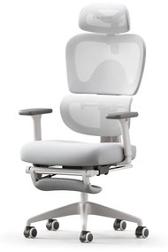 RESIGILAT- Scaun ergonomic MUSSO E600SE ADAPTIVE, șezut translatabil, cotiere 3D, suport lombar adaptiv, suport picioare, mecanism multifunctional inclinare/blocare, pivotant, Mesh, Gri