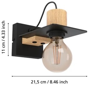 Aplică BRAMERTON 1xE27/40W/230V Eglo 43753