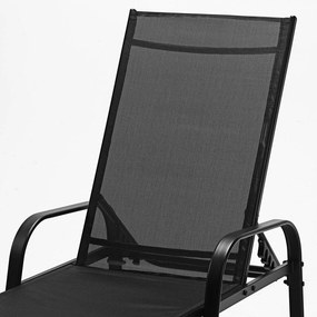 Șezlong relaxant reglabil Avenberg MARGARITA negru