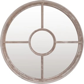 vidaXL Oglindă rotundă,nisip,60x4 cm,fier,pentru utilizare în interior