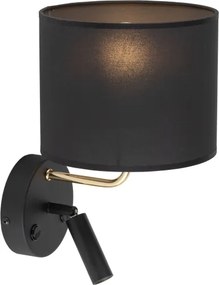 LED lampă flexibilă RICHI 1xE27/15W + LED 3W, 230V, negru