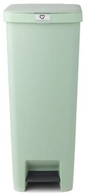 Coș cu pedală Brabantia StepUp 1005558, 40 L, Materiale ecologice, Deschidere mare, Verde deschis