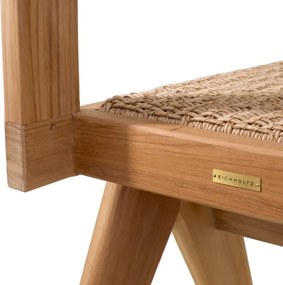 Scaun design clasic din lemn si rattan Niclas, natur