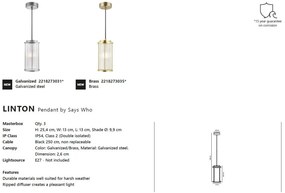 Pendul pentru iluminat exterior IP54 Linton galvanizat