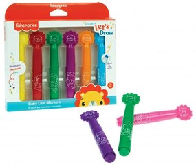 Fisher-Price Let&#039;s Draw markere lavabile set de 6