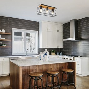 Plafoniera 3L design industrial Boire negru