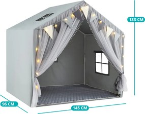 Cort de joacă cu lumini, gri