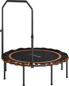 SPORTNOW Trambulină fitness cu mâner reglabil, trambulină sport pentru interior și exterior, oțel, plastic, Orange | Aosom Romania