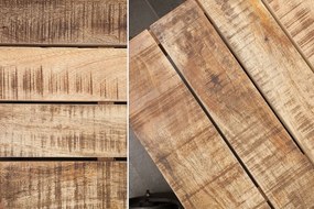 Masuta industrial style din lemn cu roti din metal Railway A-36788 VC