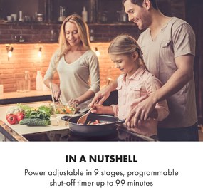 Klarstein Delicatessa 3, plită cu inducție, 3 zone, 5800W, ceramică de sticlă, negru