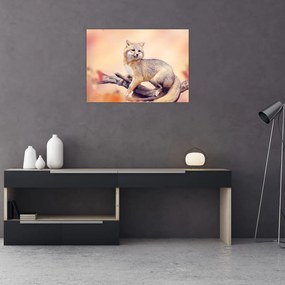 Tablou pe sticlă - Vulpea (70x50 cm)