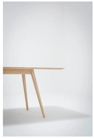 Masă cu structură din lemn masiv de stejar Gazzda Stafa, 220 x 90 cm