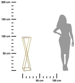 Suport de flori LOFT 100x24 cm auriu/negru