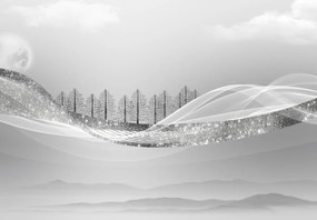 Fototapet - Peisaj argintiu (147x102 cm)