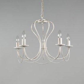 Candelabru antic crem cu auriu cu 5 lumini - Como 5