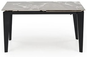 Masa extensibila Felix marmura gri/negru L141-201 cm