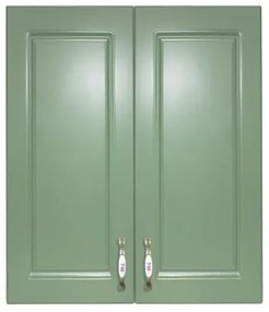 Corp superior 60 cu 2 usi cu scurgator de vase Zebra MDF verde drept