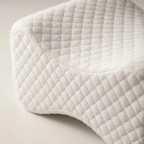 Perna ortopedica genunchi memory foam, husa bambus, Alb