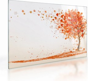 Tablou pe sticlă - Copac în vâmnt (70x50 cm)