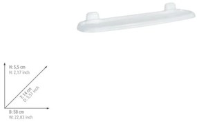 WENKO 17943100 - Poliță PURE, 58 x 14 cm, albă